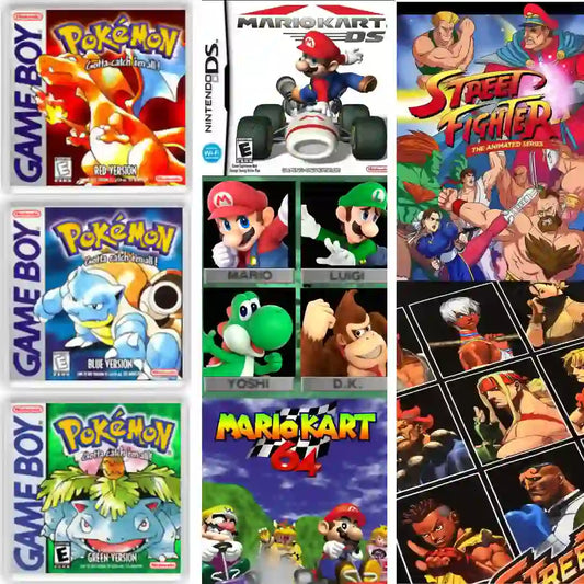 Include Mario Kart, Pokemon and Street Fighter?